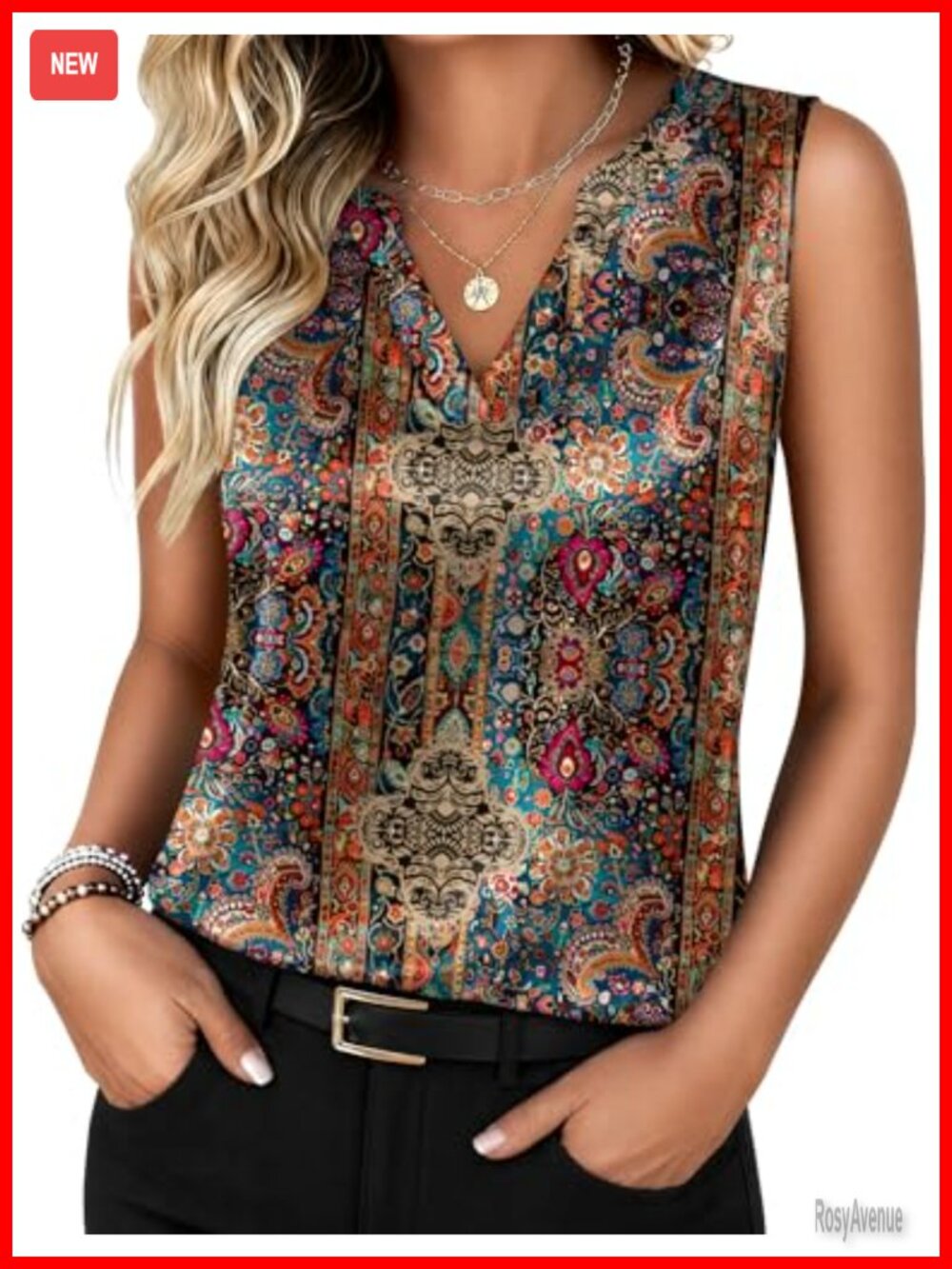 Silk Satin V-Neck Tank Top Sleeveless Women's Business Casual Blouse